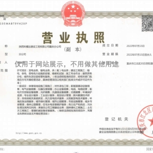 陕西科耀达建设工程有限公司重庆分公司营业执照